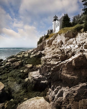 Framed Bass Harbor Head Lighthouse &amp; Foothill Print