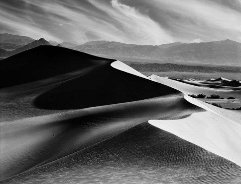 Framed Dunes At Mesquite Flats Print