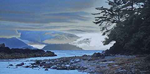 Framed Haida Gwaii Evening Shore Print