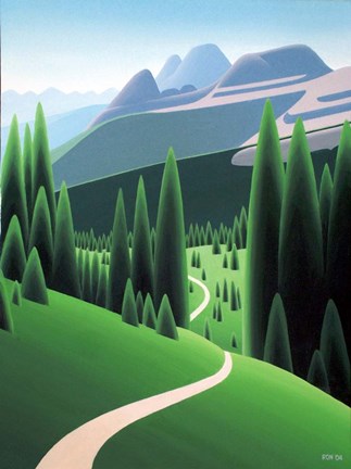 Framed Alpine Trail Print