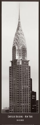 Framed Chrysler Building At Sunset Print