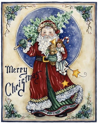 Framed Merry Christmas / St. Nick Print