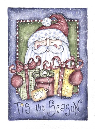 Framed Tis the Season Santa Print