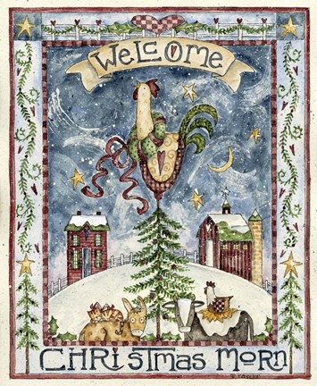 Framed Welcome Christmas Morn Print