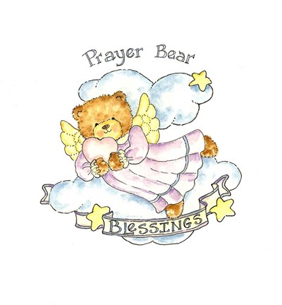 Framed Prayer Bear Print