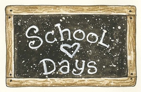 Framed School Chalkboard Print