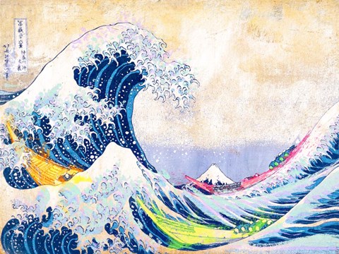 Framed Hokusai&#39;s Wave 2.0 Print
