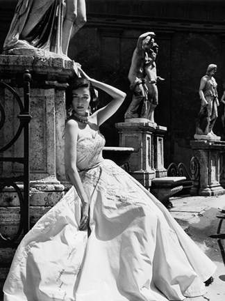 Framed Evening Gown, Colosseo, Roma 1952 (Detail) Print