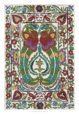 Framed Batik Embroidery III Print