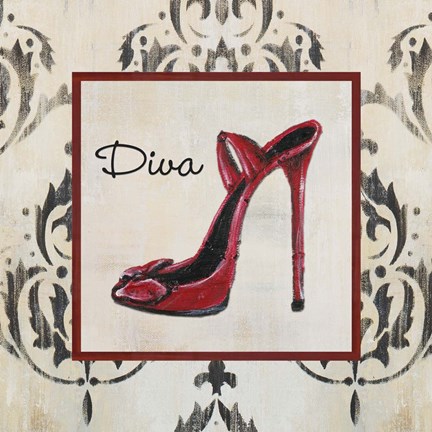 Framed Diva Shoe Print
