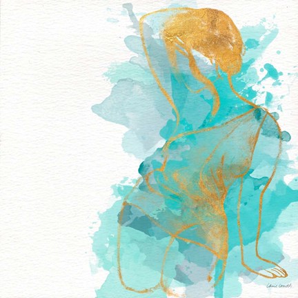 Framed Seated Watercolor Woman II Print