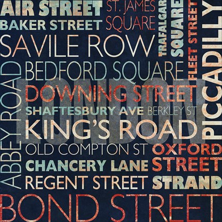 Framed Streets of London Print