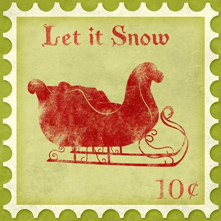 Framed Holiday Stamp III Print