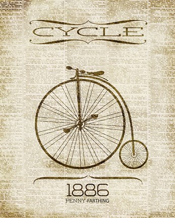 Framed Cycle 1886 Print