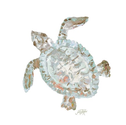 Framed Neutral Turtle II Print