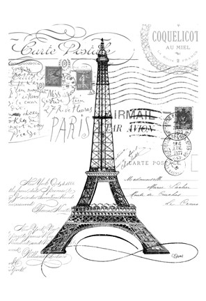 Framed Eco Vintage Paris 1 Print