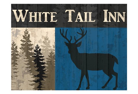 Framed White Tail Inn Print