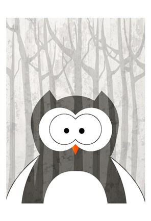 Framed Woodland Owl Print