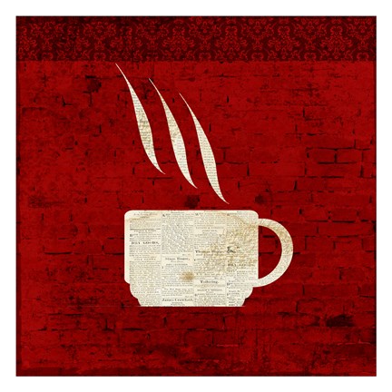 Framed Red Coffee 2 Print