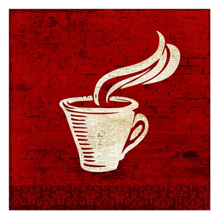 Framed Red Coffee 3 Print