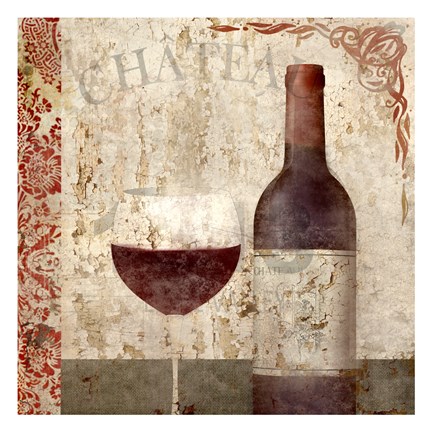 Framed Vintage Wine 1 Print