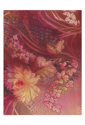 Framed Marooned Florals D Print