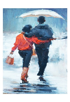 Framed ShenLi&#39;s Romance In The Rain Print