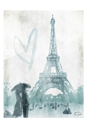 Framed Eiffel Love Print