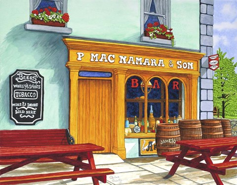 Framed Ireland - Macnamara&#39;s Pub, Bunratty Print
