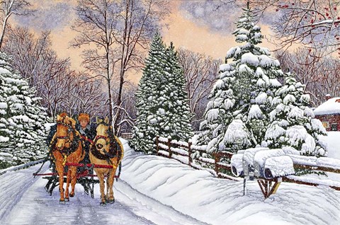 Framed Jingle Bell Ride Print