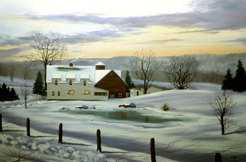 Framed Winter Landscape 11 Print
