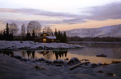Framed Winter Landscape 13 Print