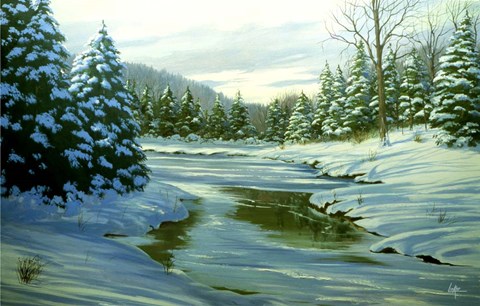 Framed Winter Landscape 14 Print