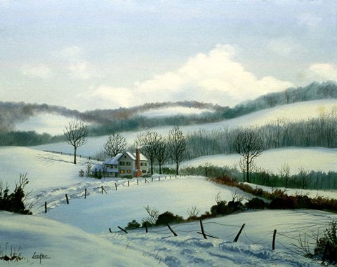 Framed Winter Landscape 20 Print