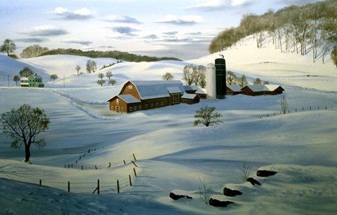 Framed Winter Landscape 26 Print