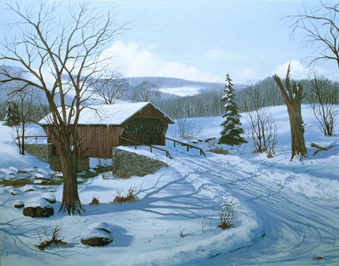 Framed Winter Landscape 28 Print