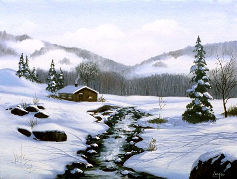 Framed Winter Landscape 32 Print