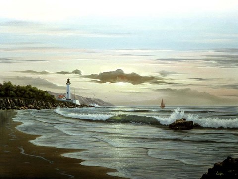 Framed Lighthouse 3 Print
