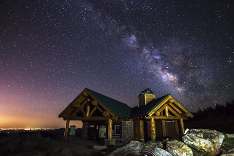 Framed Mount Evans Visitor Cabin Print