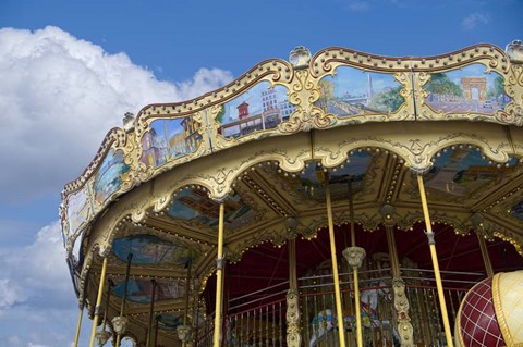 Framed Merry-go-round Paris Print