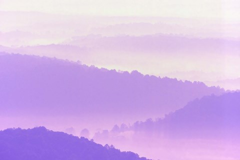 Framed Hazy Purple Mountains Print