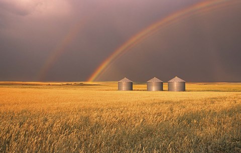 Framed Rainbows Over the Plains Print