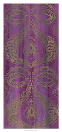 Framed Purple Arabesque I Print