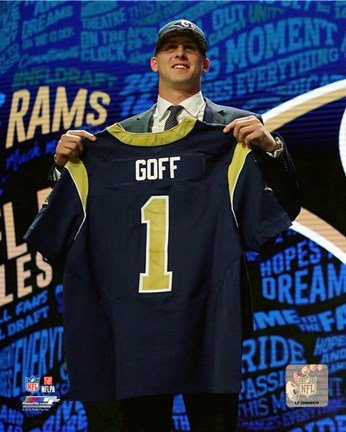 Framed Jared Goff 2016 NFL Draft #1 Draft Pick Print