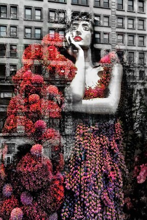 Framed NYC Red Dress Print