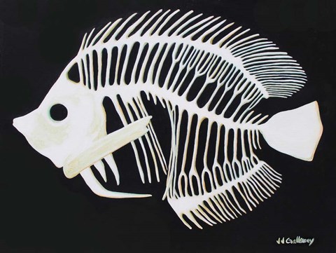 Framed Butterfly Fish Bones Print