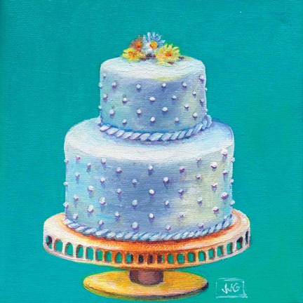 Framed Daisy Wedding Cake Print