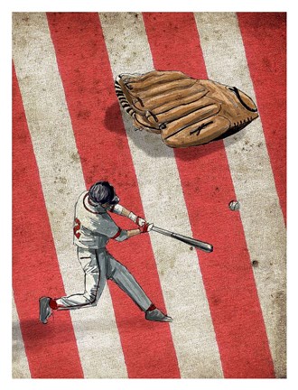 Framed Amercan Sports: Baseball 2 Print