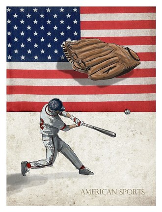 Framed American Sports: Baseball 1 Print