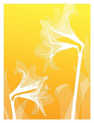 Framed Floral Silhouette 3 Print